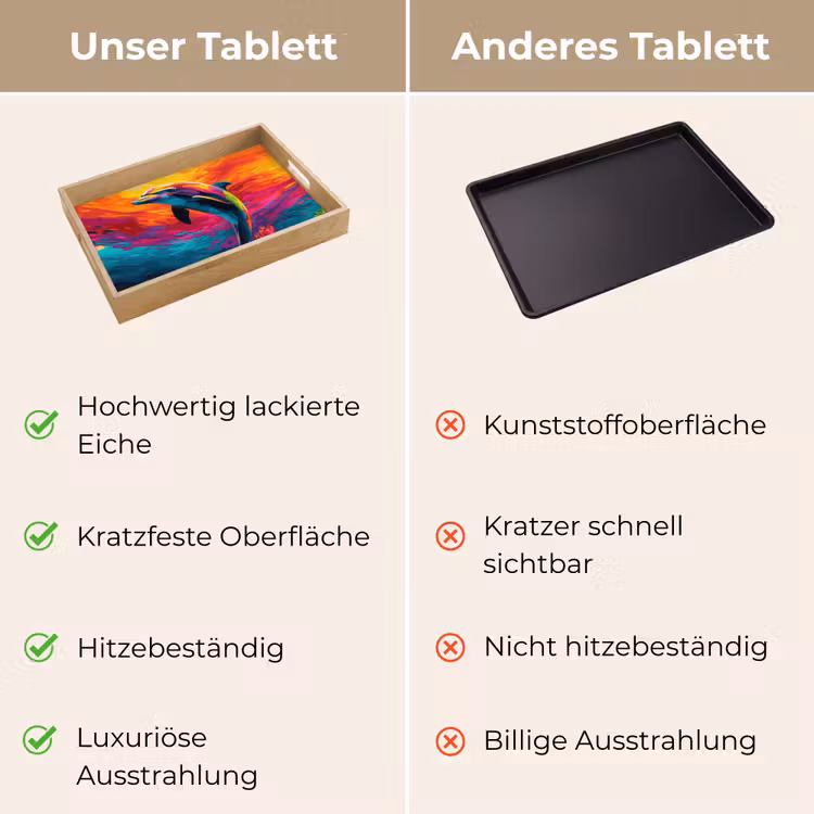 Tablett - Delfin - Farbenfroh - Ozean - Koralle — 9