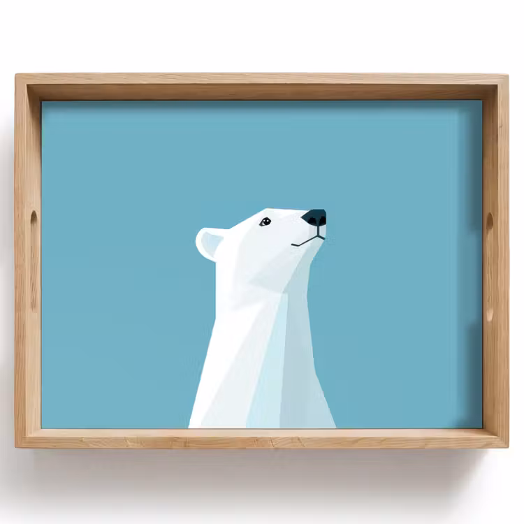 Tablett - Eisbär - Hellblau - Minimalistisch — 1