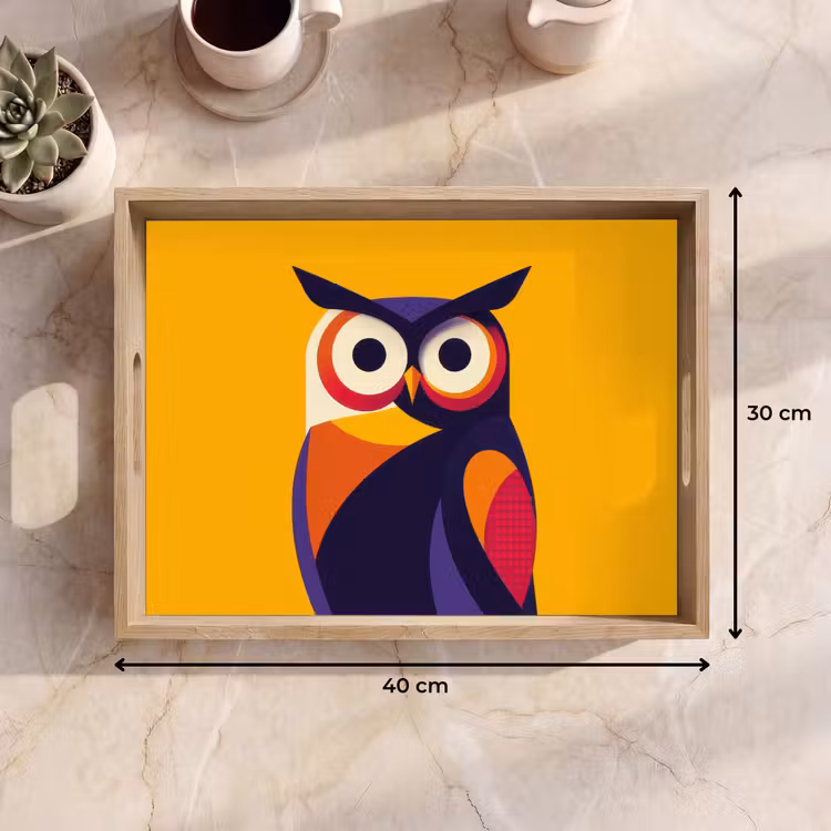 Tablett - Eule - Grafik - Bunt - Augen — 7