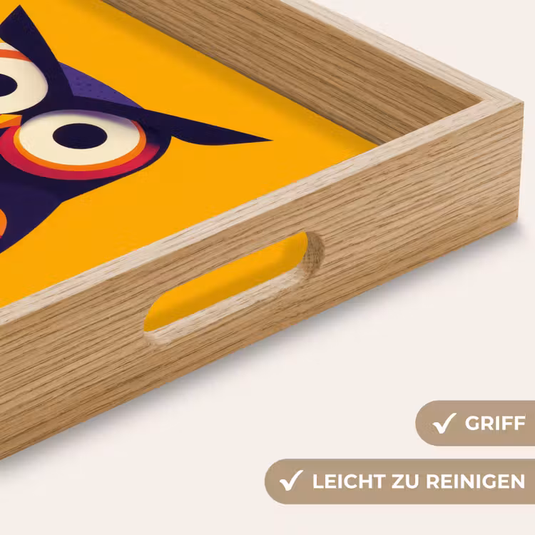 Tablett - Eule - Grafik - Bunt - Augen — 8