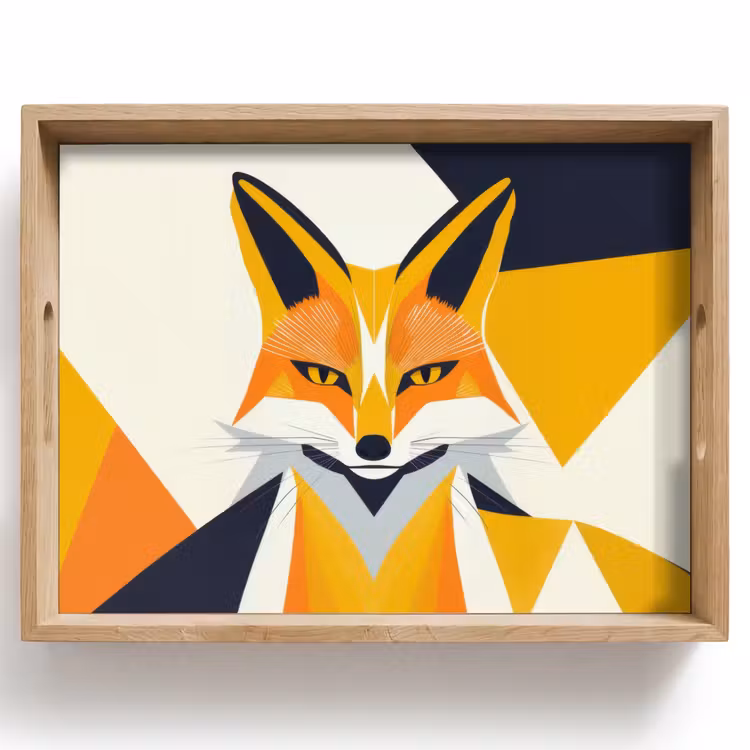 Tablett - Fuchs - Orange - Abstrakt - Dreiecke — 1