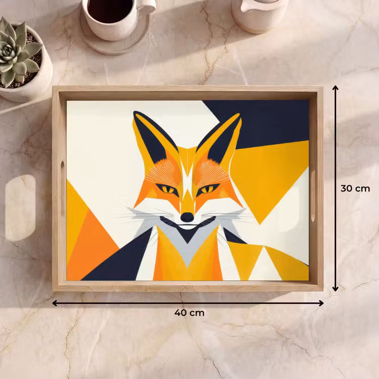 Tablett - Fuchs - Orange - Abstrakt - Dreiecke — 7