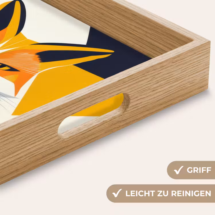 Tablett - Fuchs - Orange - Abstrakt - Dreiecke — 8
