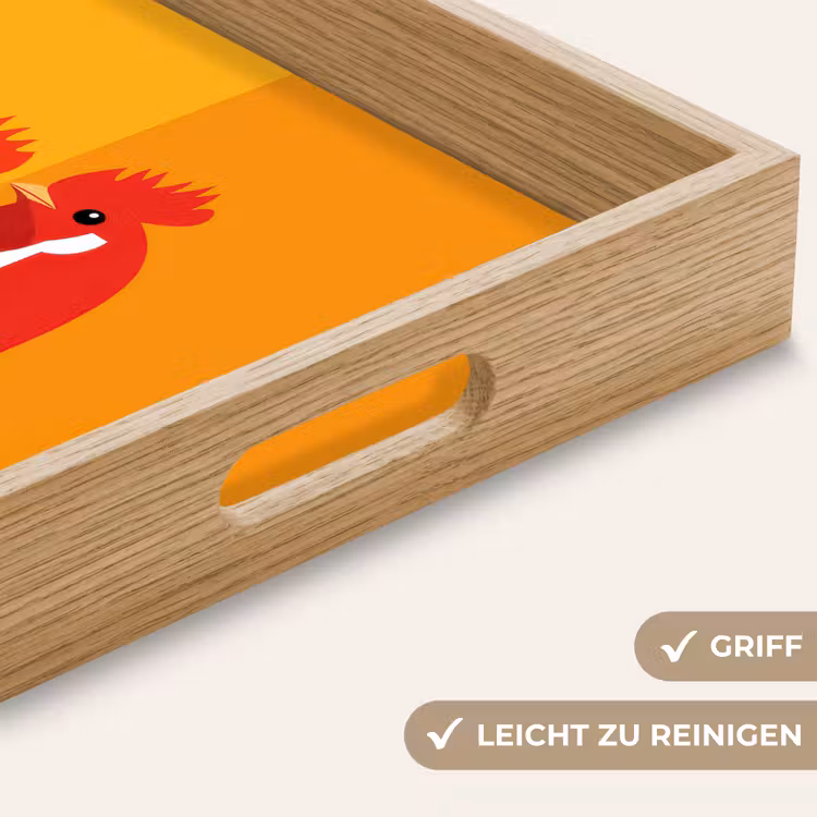 Tablett - Hühner - Orange - Prärie — 8