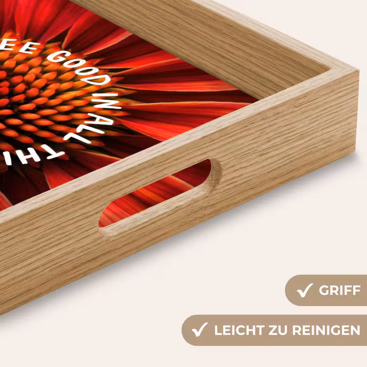 Tablett - Nahaufnahme - Blume - Zitat - Rot — 8
