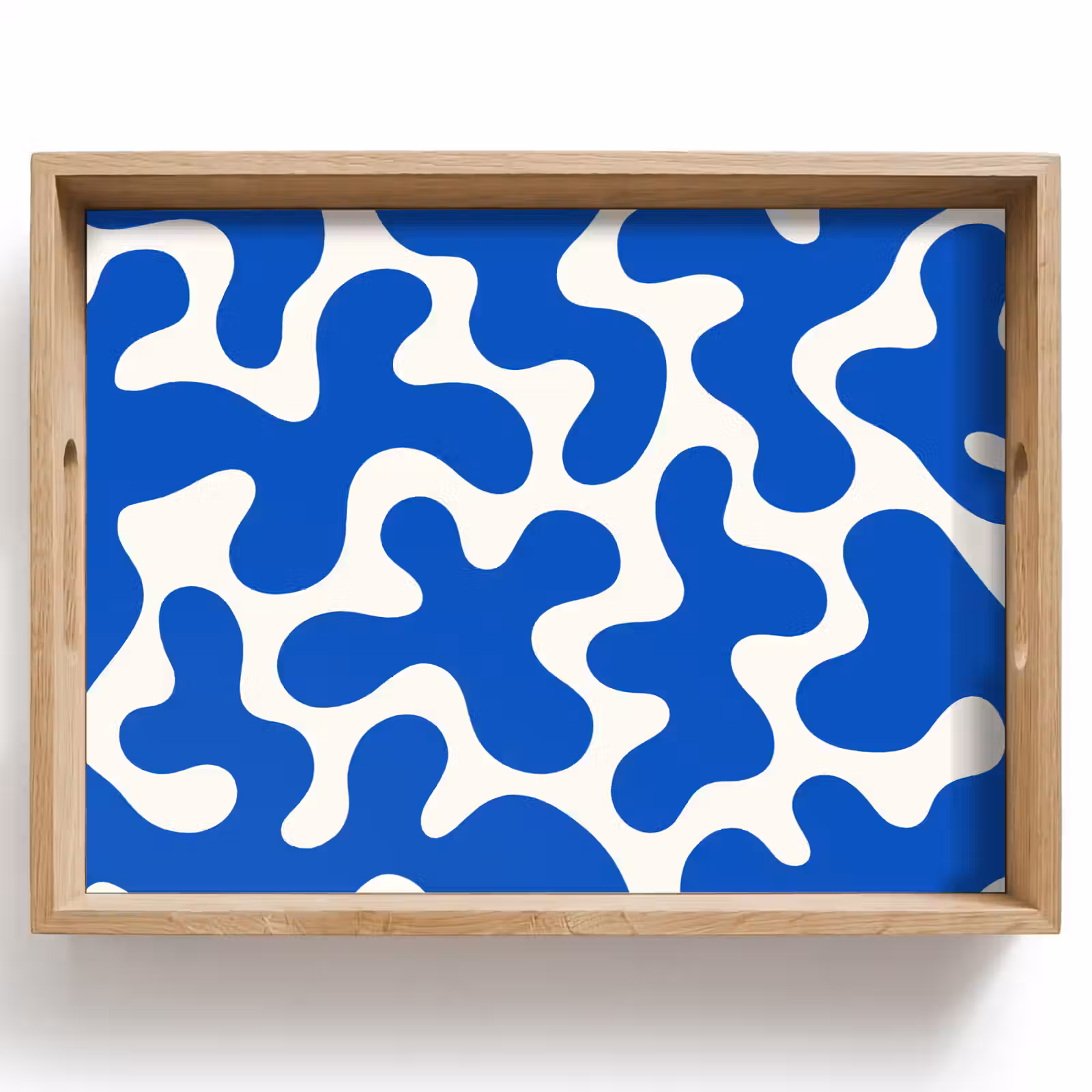 Tablett - Formen - Abstrakt - Blau - Wellen — 1
