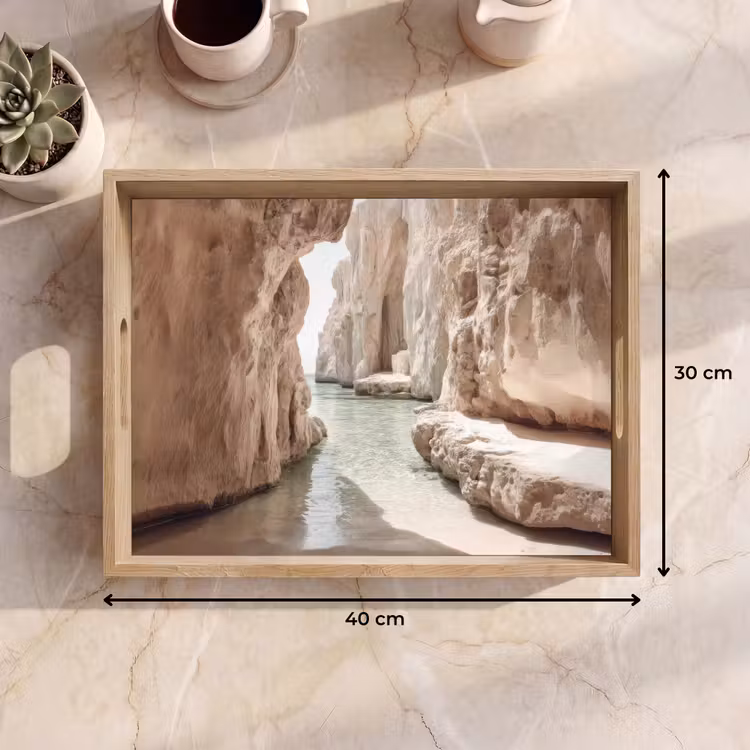 Tablett - Felsen - Meer - Sand - Schlucht — 7