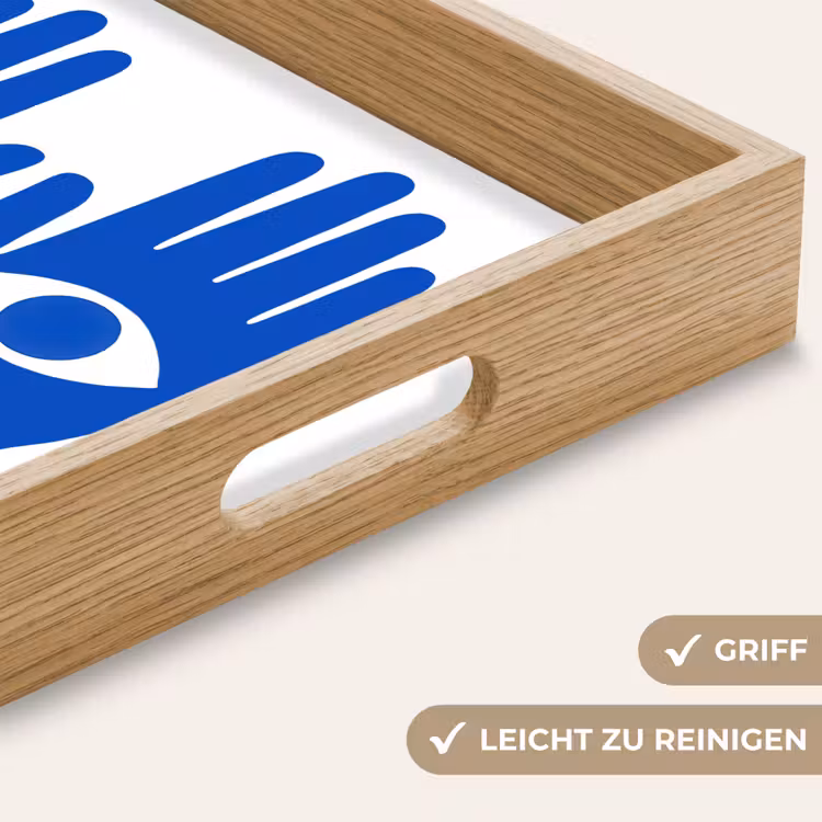 Tablett - Hände - Zwei - Augen - Blau — 8