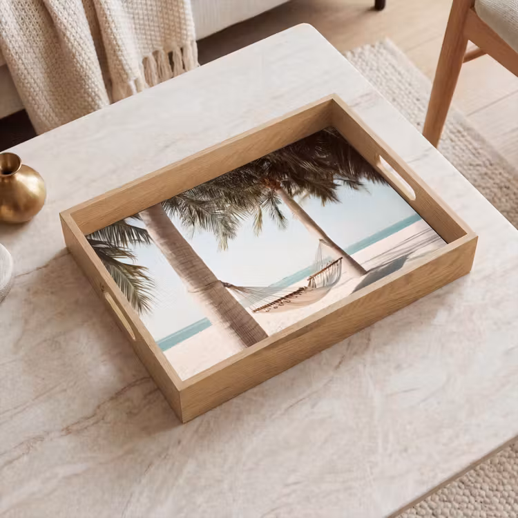 Tablett - Hängematte - Palmen - Strand - Meer — 2