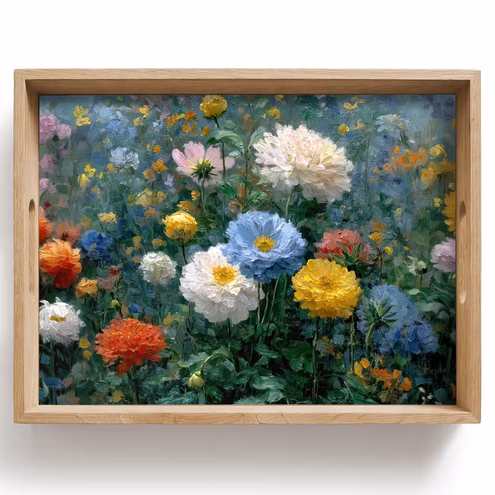 Tablett - Nahaufnahme - Feld - Blumen - Farbenfroh — 1