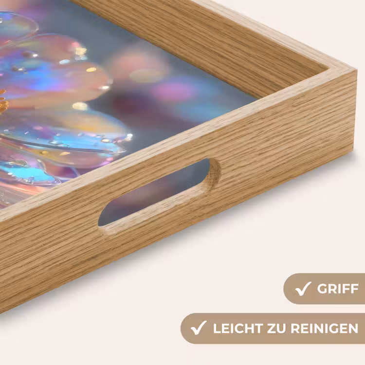 Tablett - Blume - Transparent - Pastellfarben - Tropfen — 8