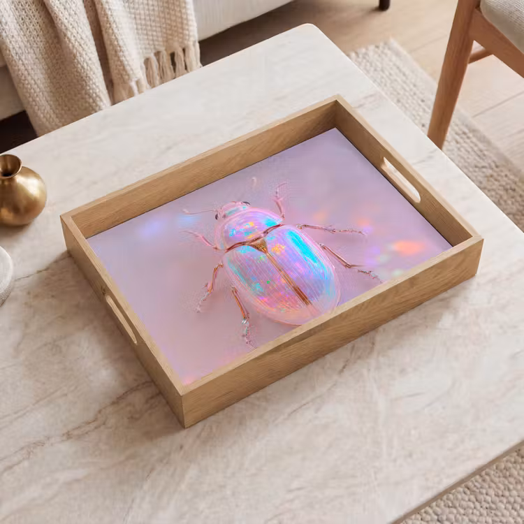 Tablett - Käfer - Metallic - Lichteffekt - Rosa — 2