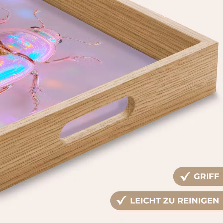 Tablett - Käfer - Metallic - Lichteffekt - Rosa — 8