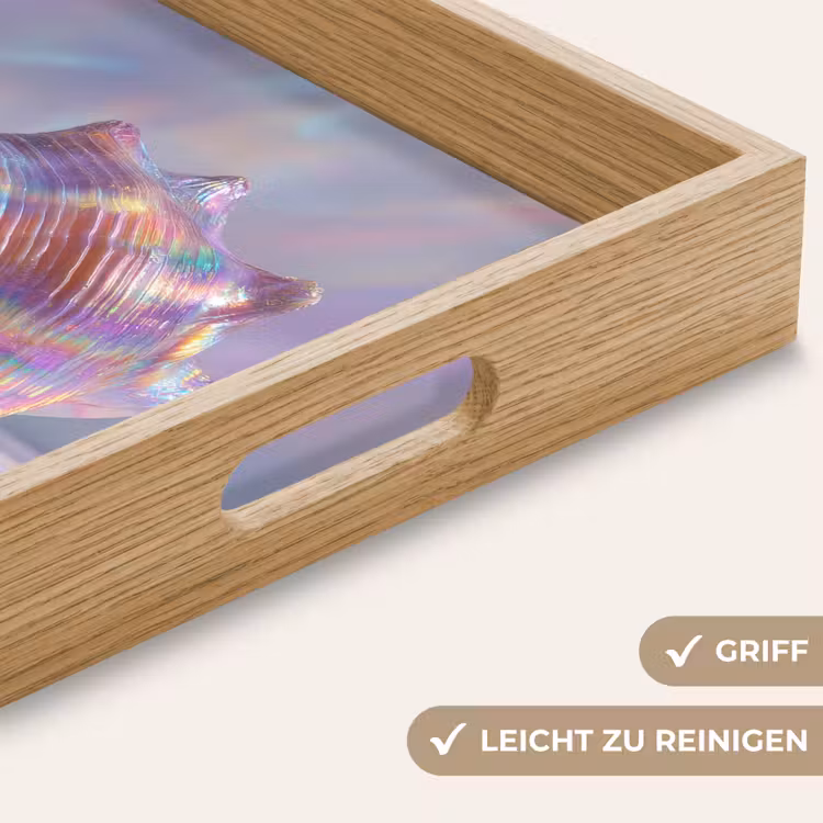 Tablett - Muschel - Glänzend - Regenbogentöne — 8