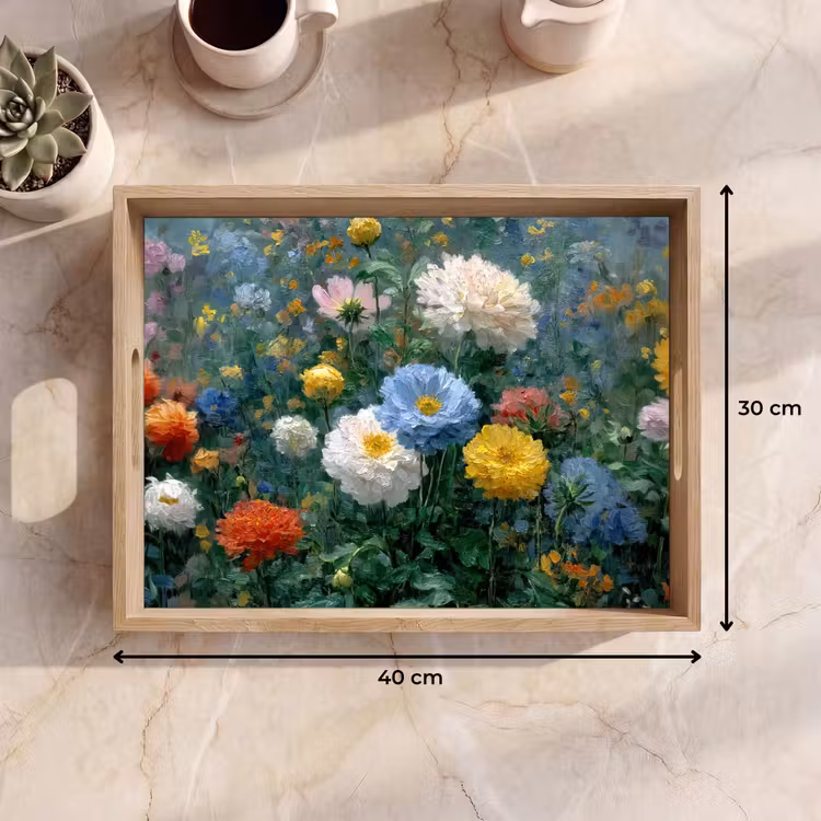 Tablett - Nahaufnahme - Feld - Blumen - Farbenfroh — 7
