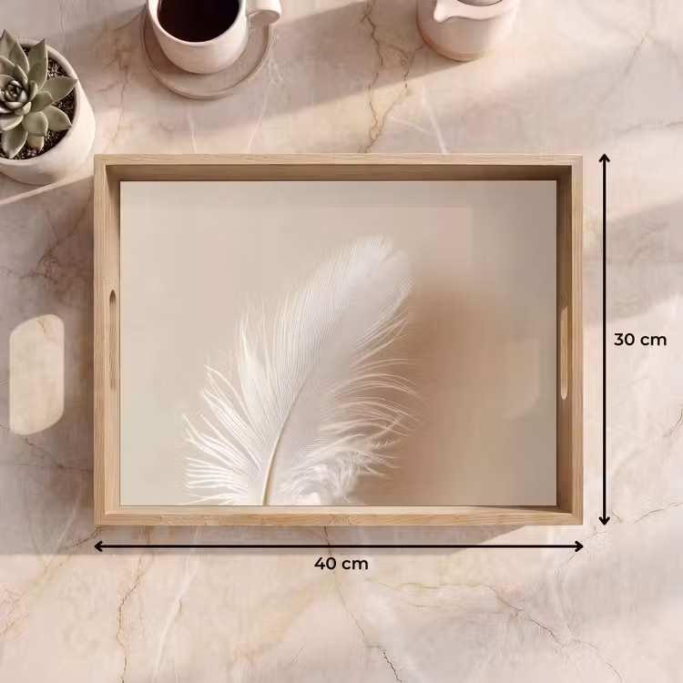 Tablett - Feder - Minimalistisch - Rosa — 7
