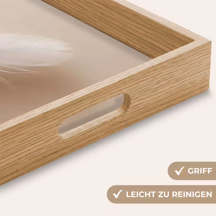 Tablett - Feder - Minimalistisch - Rosa — 8