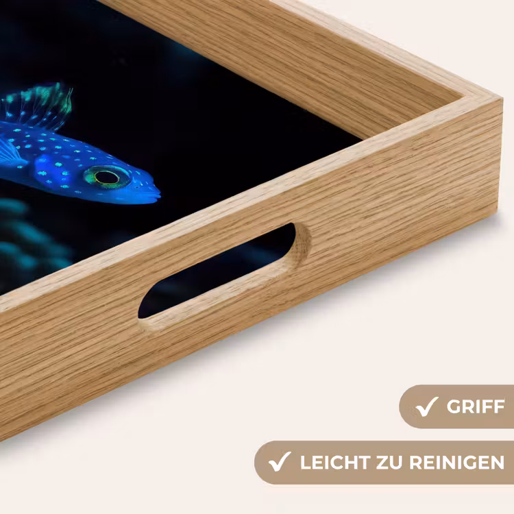 Tablett - Fische - Punkte - Koralle - Blau — 8