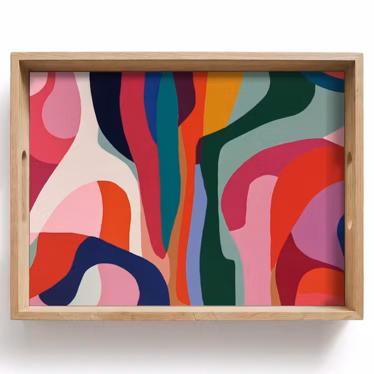 Tablett - Formen - Kurven - Bunt - Abstrakt — 1