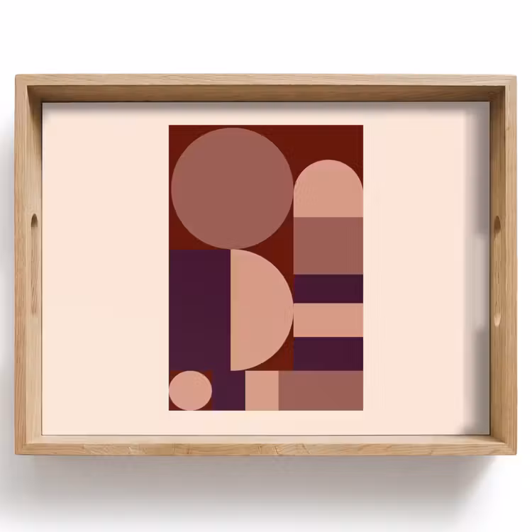 Tablett - Geometrisch - Kreise - Rot — 1