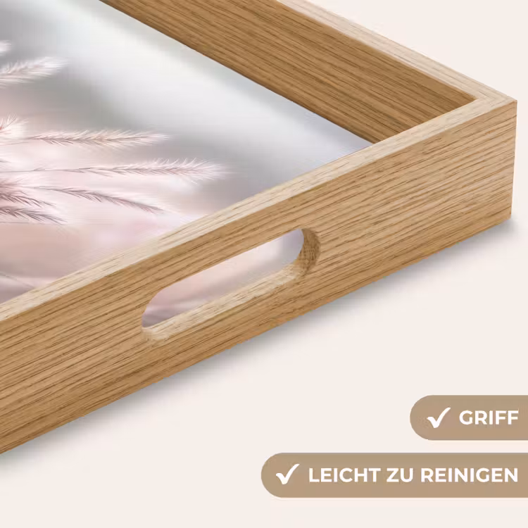 Tablett - Grasfahnen - Wind - Beige - Neblig — 8