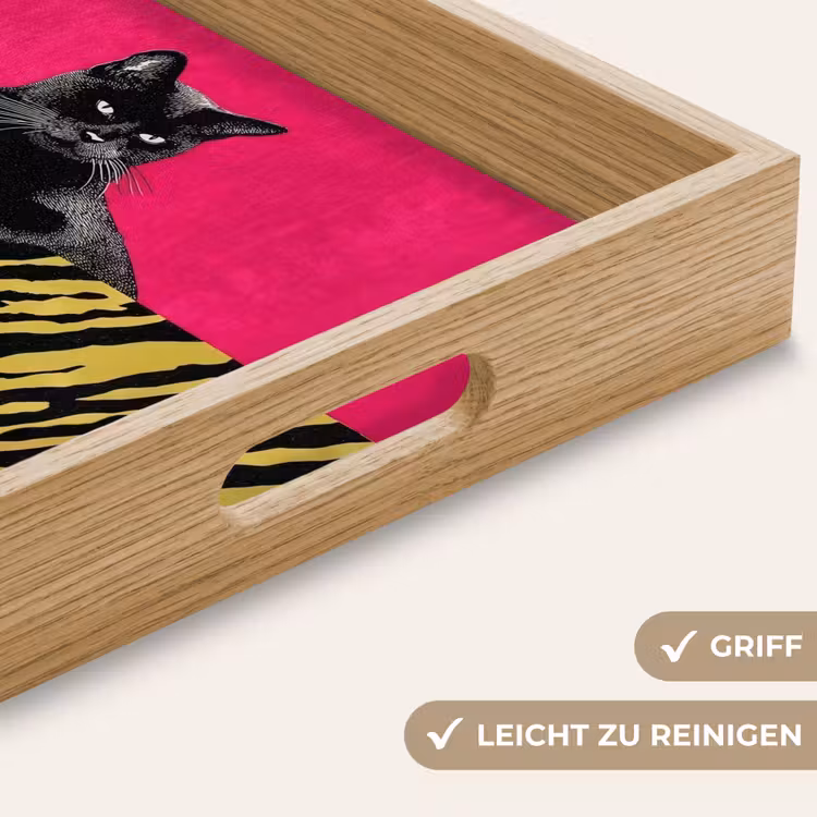 Tablett - Katze - Boss - Rosa - Tigerdruck — 8
