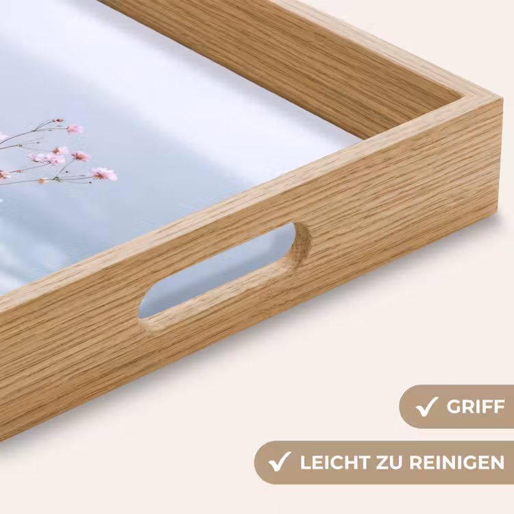 Tablett - Klippe - Blumen - Meer - Rosa — 8