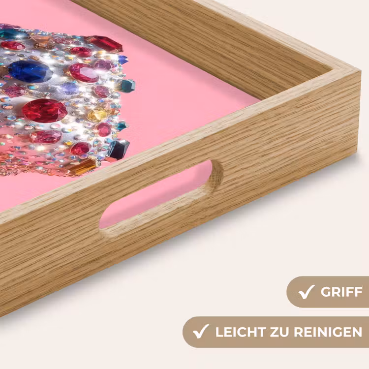 Tablett - Cupcake - Bunt - Edelsteine — 8