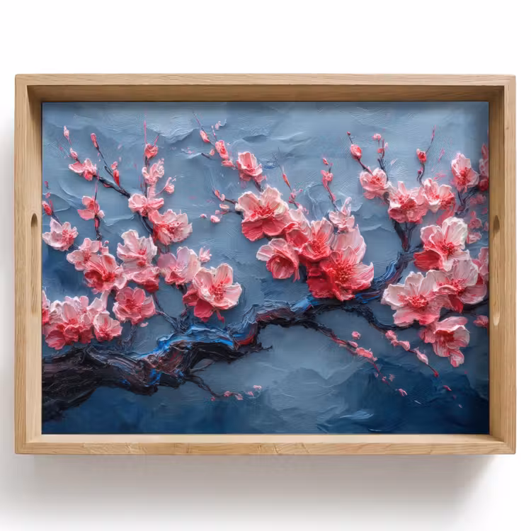 Tablett - Blüte - Blume - Rosa - Zweig — 1