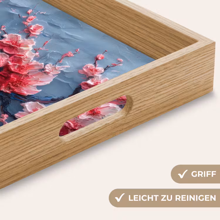 Tablett - Blüte - Blume - Rosa - Zweig — 8