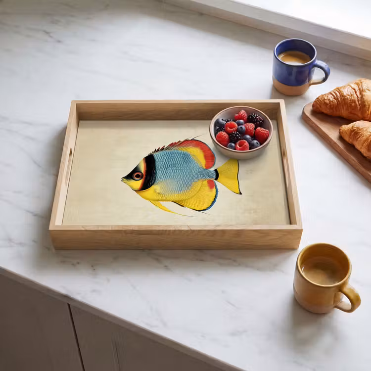 Tablett - Bunt - Fisch - Schuppen - Illustration — 3
