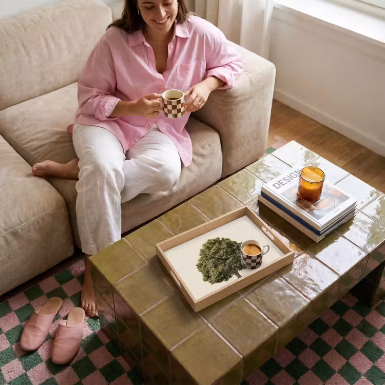 Tablett - Eichenbaum - Grün - Heller Hintergrund — 4