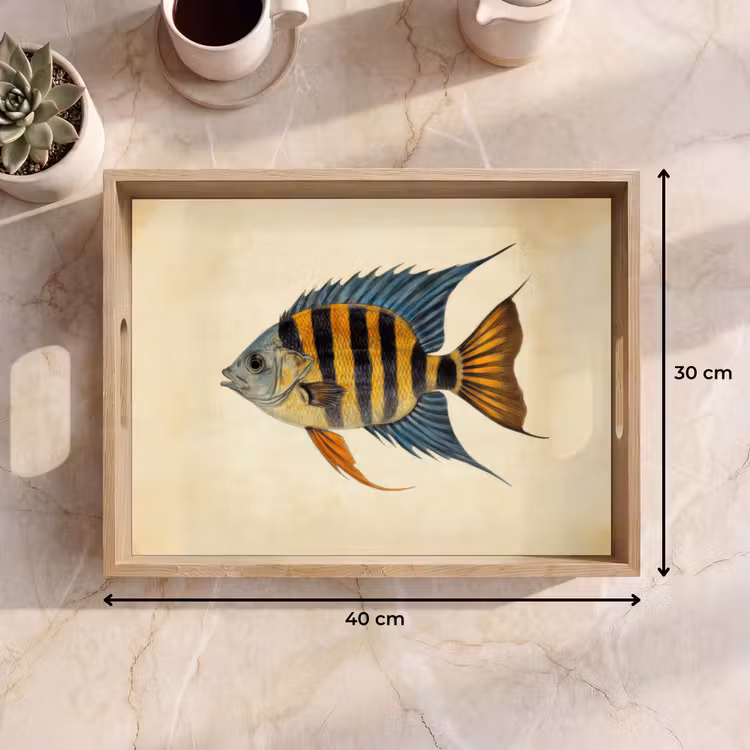 Tablett - Fische - Tropisch - Streifen - Flossen — 7