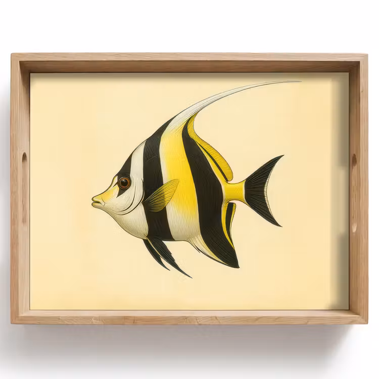 Tablett - Fische - Zierfisch - Rückenflosse - Gelb — 1