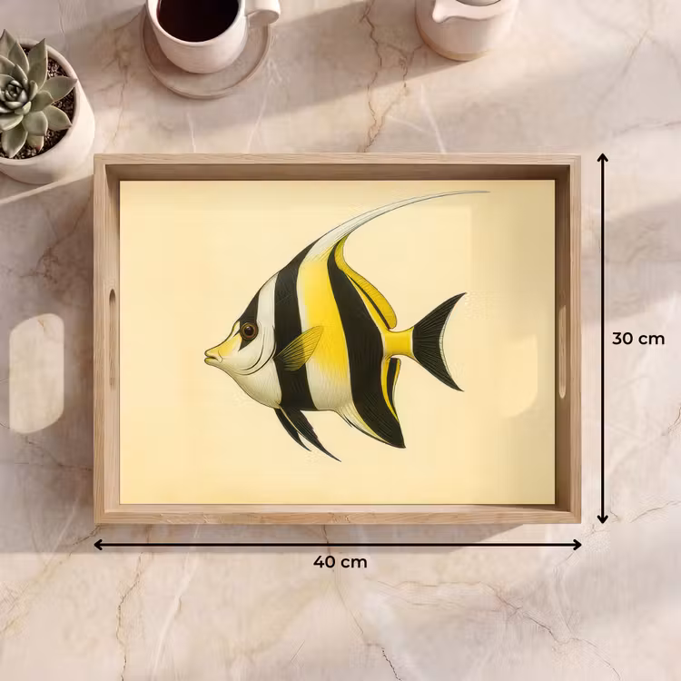 Tablett - Fische - Zierfisch - Rückenflosse - Gelb — 7