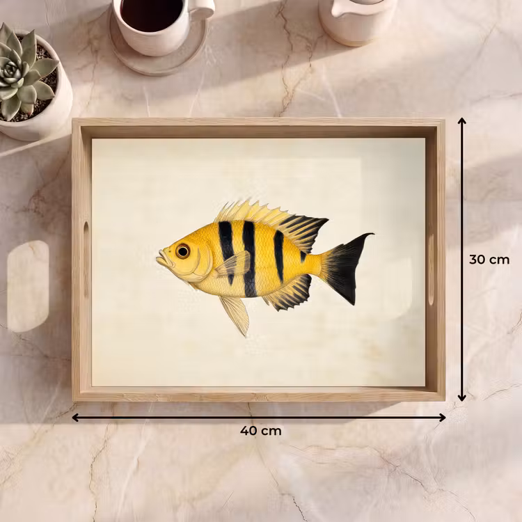 Tablett - Gelb - Fisch - Streifen - Tropisch — 7