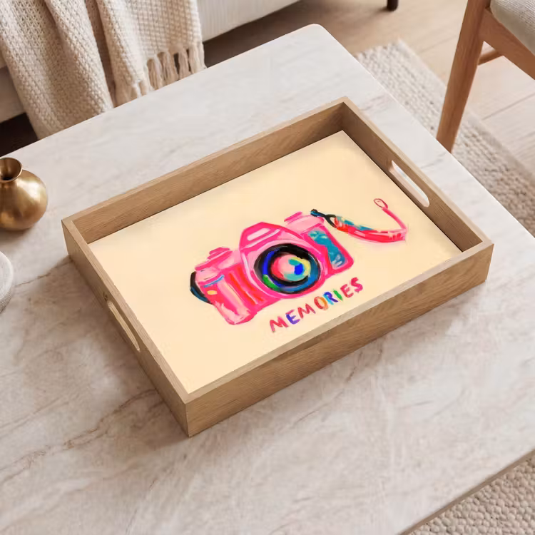 Tablett - Kamera - Erinnerungen - Rosa - Gemalt — 2