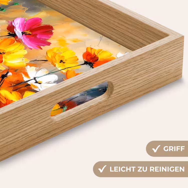 Tablett - Leuchtend bunt - Blütenblätter - Abstrakt — 8