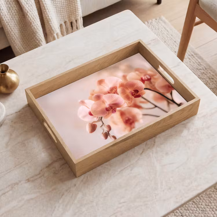 Tablett - Orchidee - Blumen - Rosa - Blütenblätter — 2