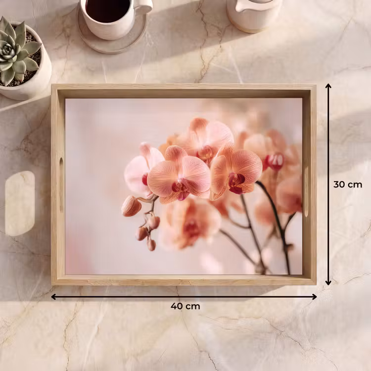 Tablett - Orchidee - Blumen - Rosa - Blütenblätter — 7