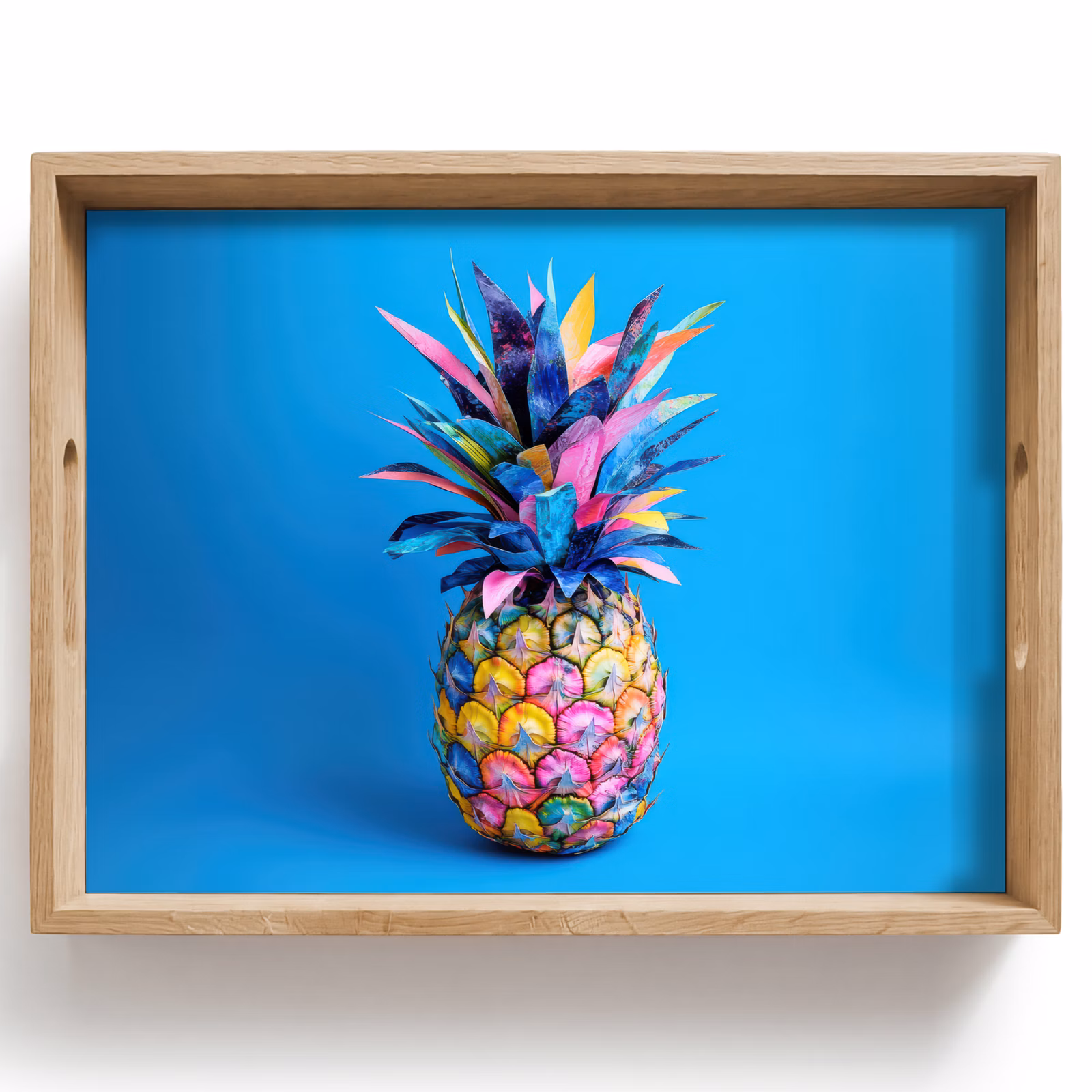 Tablett - Ananas - Blau - Tropisch - Fröhlich — 1
