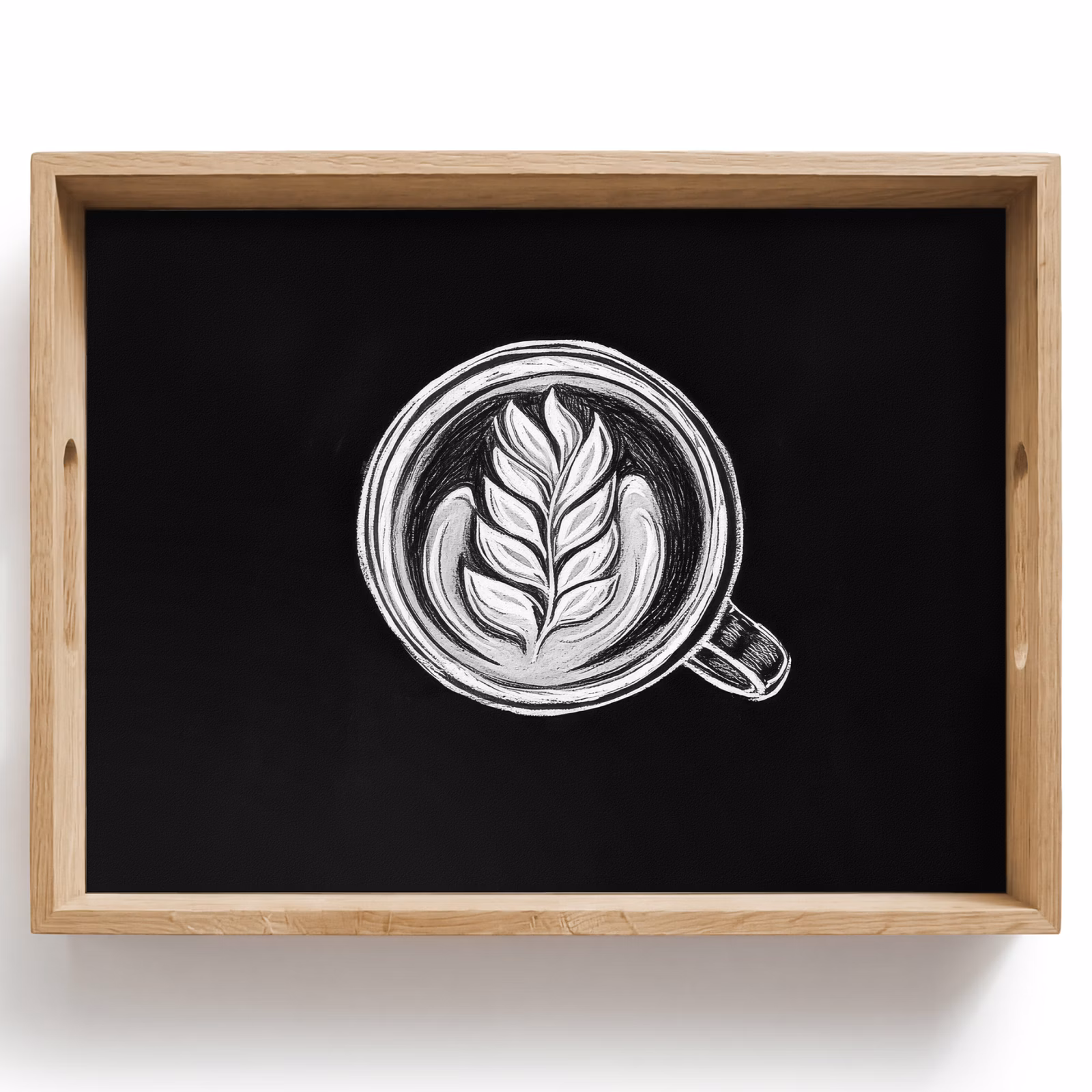 Tablett - Kreidezeichnung - Kaffee - Latte Art — 1