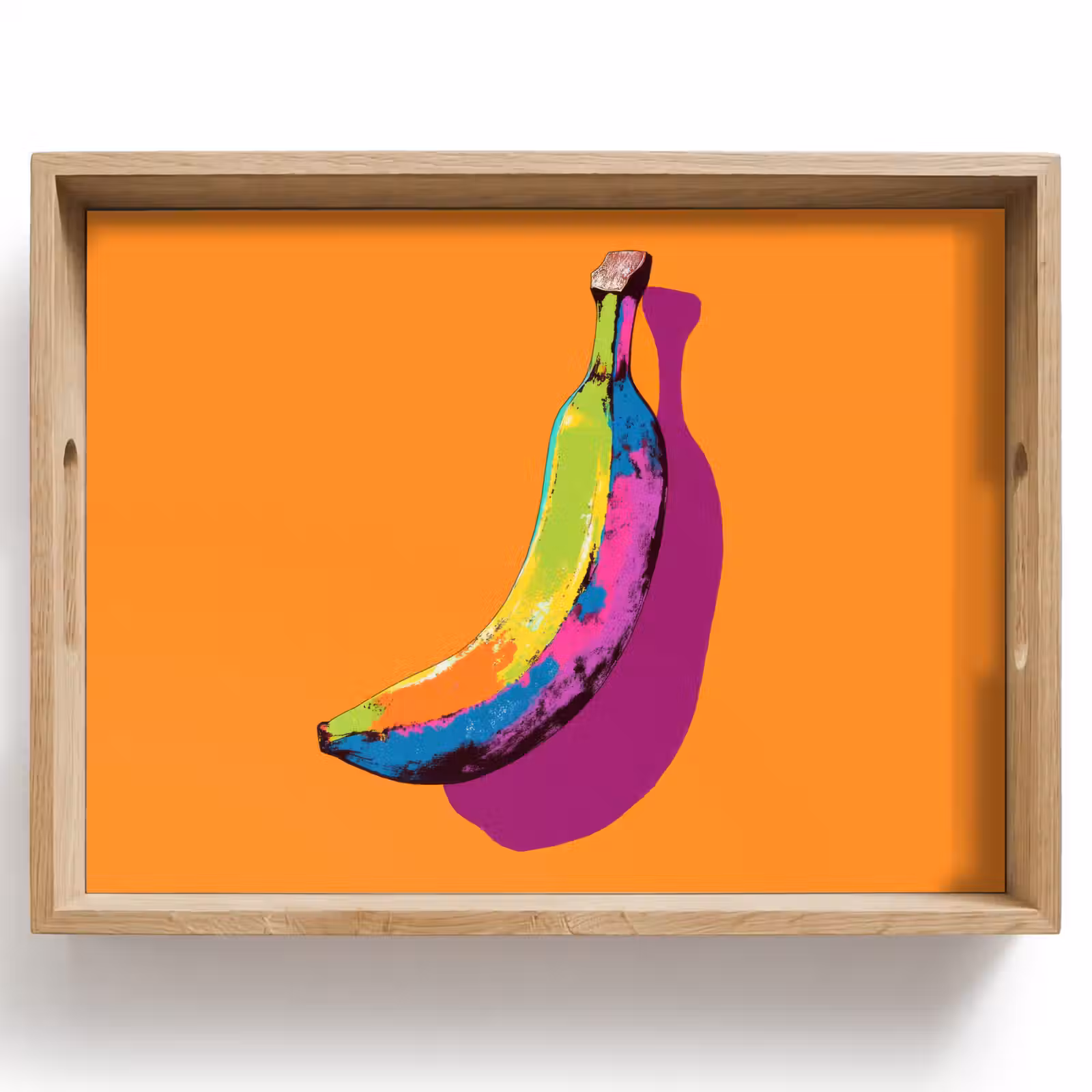 Tablett - Leuchtende Farben - Banane - Pop-Art — 1