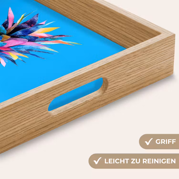 Tablett - Ananas - Blau - Tropisch - Fröhlich — 8