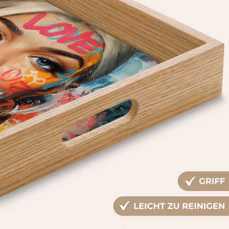 Tablett - Frau - Kaugummi - Graffiti - Liebe — 8