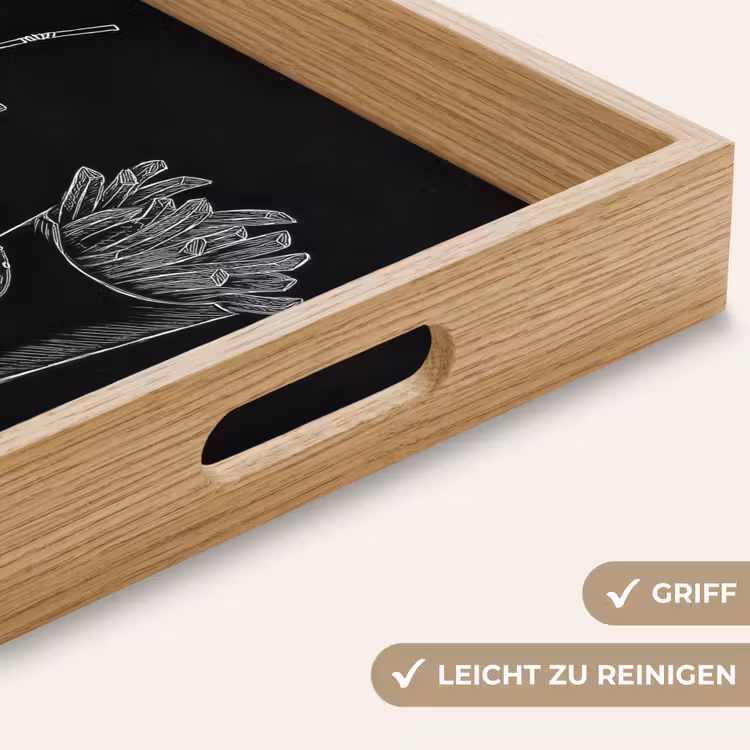 Tablett - Hamburger - Pommes Frites - Softdrink - Kreidezeichnung — 8