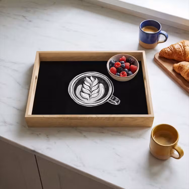 Tablett - Kreidezeichnung - Kaffee - Latte Art — 3