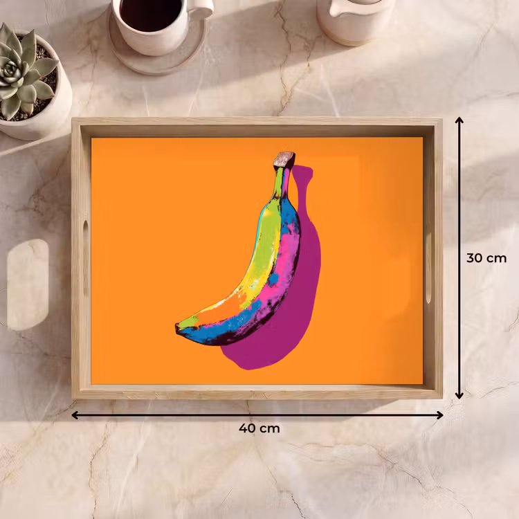 Tablett - Leuchtende Farben - Banane - Pop-Art — 7