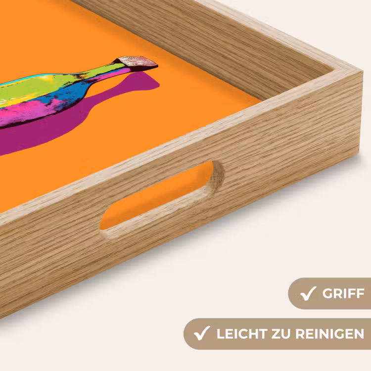 Tablett - Leuchtende Farben - Banane - Pop-Art — 8