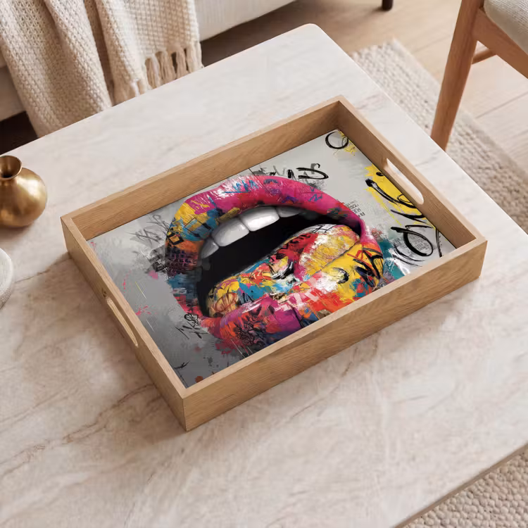 Tablett - Lippen - Graffiti - Ausdrucksstark — 2